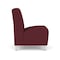 Lesro Siena Lounge Reception Armless Guest Chair, Brushed Steel, OH Wine Upholstery SN1102 - alternate 2